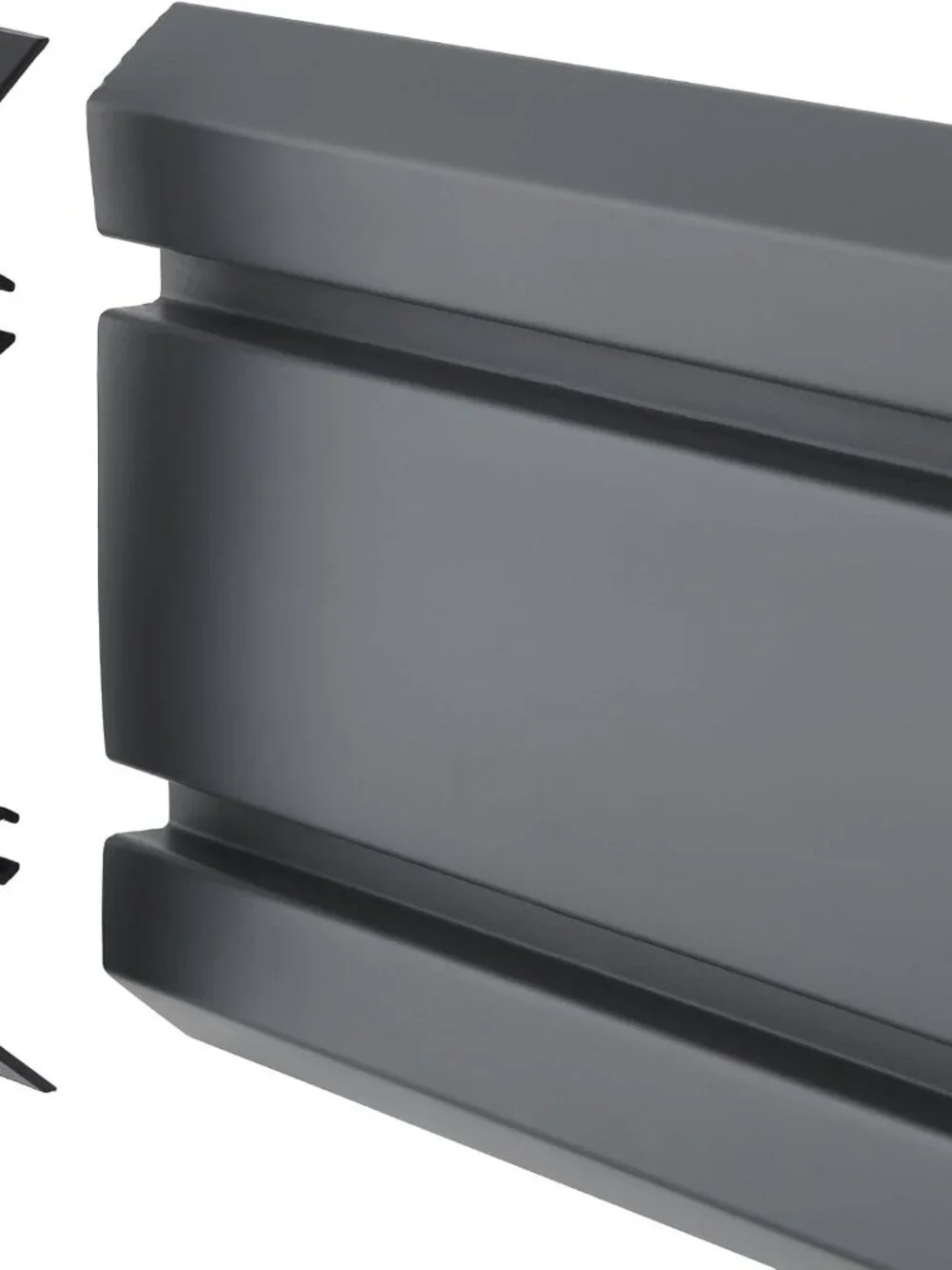 TRINITY 9-Piece Garage Storage Track Wall Organizer Rail w/ Hooks Gray
